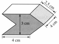 32 cm 2 rechts/links: 4 2,5 cm 4 cm = 40 cm 2 vorne/hinten: 2 4 cm 3 cm = 24 cm 2 insgesamt: 96 cm 2 Die Vorderfläche ist achsensymmetrisch. 18.