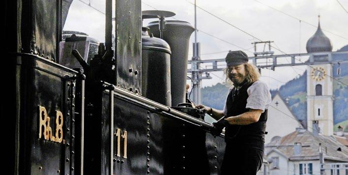 Foto: Tibert Keller Lokführer Max Waibel und «seine» Dampflok G 3/4 11 «Heidi». «Ich bin begeistert» Das zweite Wochenende im Oktober, als der Club 1889 seinen 20.