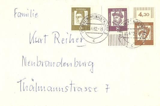 1947, zusammen mit frz. Portomarken. Der Brief überschritt das 20-g-Gewicht für einen 50-Pf-Auslandsbrief (Porto seit 15.9.47).