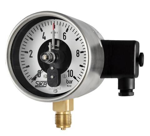 Einstellbereiche der Grenzsignalgeber Die Normen DIN 16 085 (Manometer) und DIN 16 196 (Thermometer) gelten in Verbindung mit den Gerätenormen DIN EN 831 1/ 3 (Manometer) bzw.