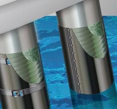MarineProtect ist sehr flexibel anwendbar und erlaubt ohne große Anpassungen den Schutz benachbarter Pfeiler mit unterschiedlichen Durchmessern.