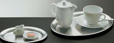 ca. 21,5 cm x 13 cm, Höhe 1,5 cm Serviertablett quadratisch matt poliert ideal zum Servieren von Kaffee, Tee oder