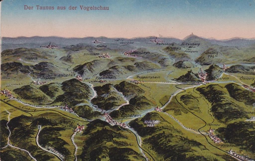 Postkarte mit Eppstein im Taunus ca. 1920 Postkarte ca.