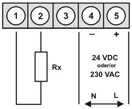 DSM 9624 W Messbereich Anzeige DSM 4824 W 2-Leiter Widerstandsmessung 0-1 kω -1999 bis 9999 0-10 kω -1999 bis 9999 0-100 kω -1999 bis 9999 0-1 MΩ -1999 bis 9999