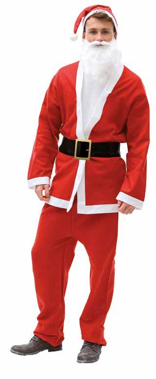 Dickes Santa Claus Weihnachtsmann Kostüm Set komplett 5-tlg XL Nikolaus