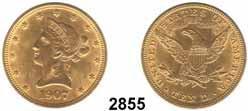 ..schön bis ss 50,- 2852 5 Dollars 1881 (7,52g FEIN) GOLD KM 101 Fb.143.