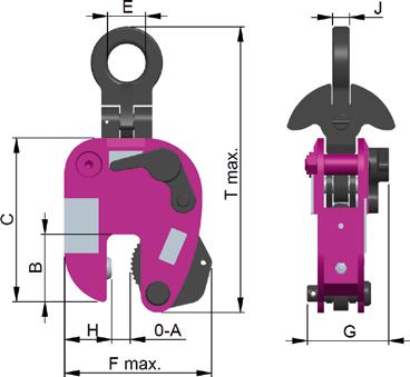 Hebeklemmen ICE-STAR-CLAMP ISC-LP - Hebeklemme Neue Lösungen mit dem besonderen Biss Pluspunkte RUD ICE STAR Klemmen: Jede Klemme ist getestet auf 2 x Tragfähigkeit, versehen mit einer Seriennummer,