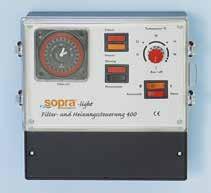 sopra-light Filter- und Heizungssteuerung Ausführung 230/400 Volt, Filtersteuerung für einfache Anwendungen, mit Thermostat und Heizungsansteuerung, Ausführung 400 V mit Motorschutz 0 8 A.