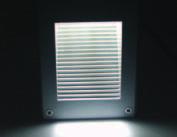 Einbautiefe 75mm. Für den Innen- und Außenbereich geeignet. 163 mm 98 mm 64 mm 0,6 KG L x H x W Integrated wall spot with white LED`s behind clear protective glass.