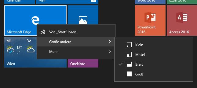 Betriebssystem Windows 10 1.10.7.2 Kachelgruppen benennen Zur besseren Strukturierung vergeben Sie den Gruppen inhaltsbezogene Namen. 1. Zeigen Sie mit der Maustaste oberhalb der Gruppe.