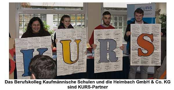KURS meets KUNST Das Berufskolleg Kaufmännische Schulen und die Heimbach GmbH & Co. KG sind KURS-Partner.