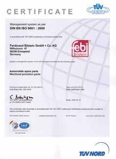 Unternehmen Company Unternehmen Company Solutions Made in Germany at home all over the world febi bilstein is one of the world s leading manufacturers and suppliers of passenger car and commercial