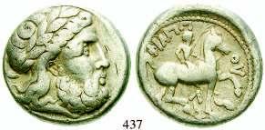 439 Tetradrachme Mitte 3.Jh.v.Chr. 15,77 g. Kopf des Herakles r. mit Löwenfell / Zeus thront l.