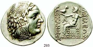 293 Tetradrachme 125-70 v.chr., Odessos. 16,70 g. Herakleskopf r.