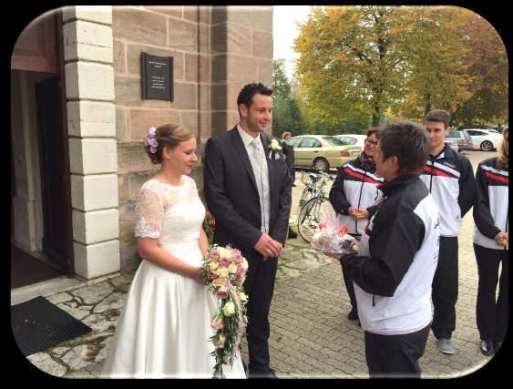 Hochzeit von Carmen und Florian Ibinger AH gratuliert Trainerlegende