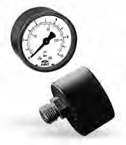 Rohrfeder-Manometer für Standardanwendungen Bourdon tube pressure gauges M3A-ABS 50/ECC M3A-ABS 50/ECC Kunststoffgehäuse DN 50, exzentrischer Anschluss hinten.