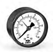 Rohrfeder-Manometer für Standardanwendungen Bourdon tube pressure gauges 1 Manometer - Pressure Gauges Optionen - Optional extras M3A-ABS 50/ECC R - Einstellbarer, roter Markenzeiger Adjustable red