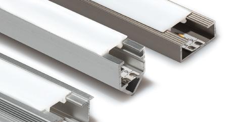 D-Line LS831002 Aluminium Einbau-Profil "B", eloxiert Länge: 2500mm Aluminium recessed profile "B", anodized length: 2500mm 23 19,6 12 Natur eloxiert für 1x10mm oder 1x8mm Strip mit 1 Kabel-Kanälen