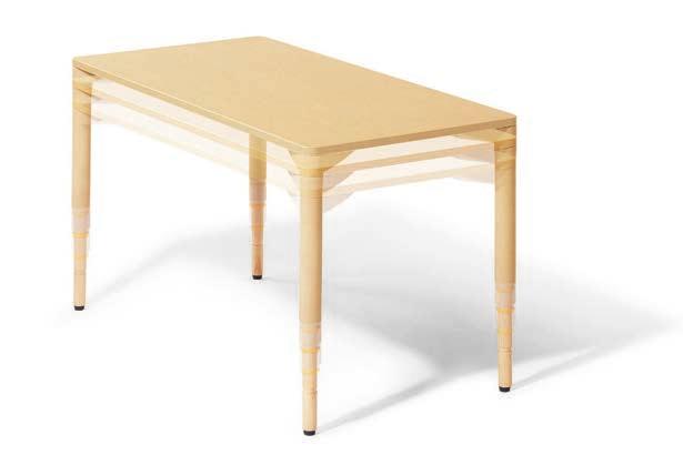 Tische und Stühle 56 x 112 cm Rechtecktisch (D243) mit mittleren verstellbaren