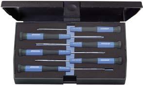 Endkappe mit Mikro-Anti-Rutsch-Oberfläche Mit GEDORE Check-Tool-System: Vollständigkeitsprüfung durch 2-farbige Schaumstoffeinlagen 165 TX-06 Elektronik- - 6-teilig Für Innen-TORX Schrauben In