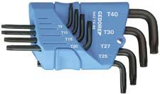 Acument Intellectual Properties, LLC. USA H 43 KTX-07 für Innen-TORX Schrauben Im blauen Kunststoff-Einsteckhalter (LDPE) Mit Kugelkopf Chrom-Vanadium-Stahl 50CrV4, brüniert TORX = reg.