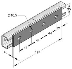 T-Form Schienenbreite: 35 und Stex 35/20, 35/35, 35/42 Material: Stahl