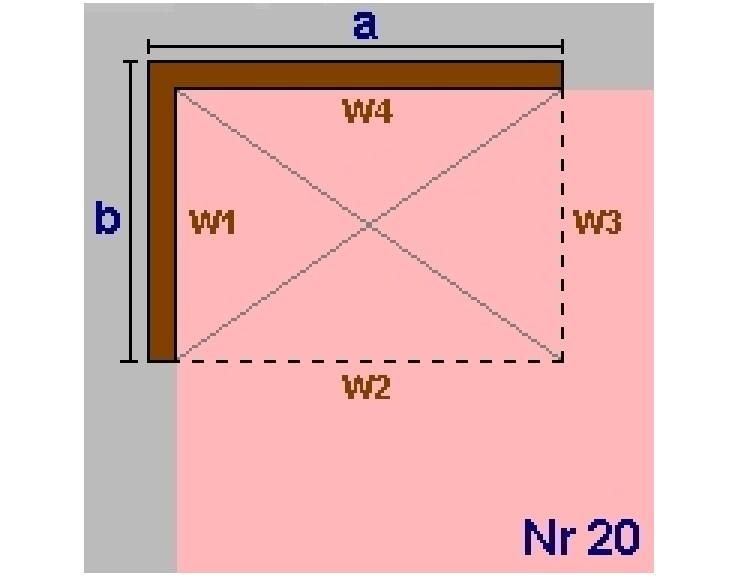 Geometrieausdruck EG Rechteck im Eck a = 2,08 b = 1,85 lichte Raumhöhe = 2,50 + obere Decke: 0,39 => 2,89m BGF 3,85m² BRI 11,12m³ Wand W1 Wand W2 Wand W3 Wand W4 Decke Teilung Boden 5,35m² AW01