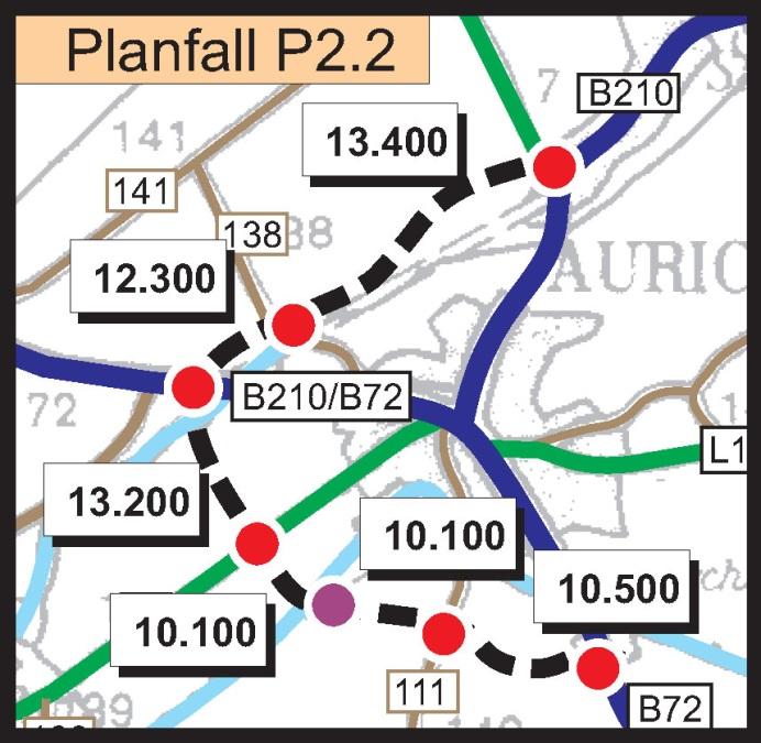 Neubauplanung B 21 n : Anbindung A 31 / OU Aurich NLStBV, GB Aurich 4.6 Planungsfall P 2.