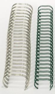 Wire-Bind Drahtkamm geschnitten Format A4 Teilung 3:1, 34 Schlingen Weiss, schwarz, brilux (blank) und silver NC sowie kleinere Mengen in: blau, gelb, grün und rot