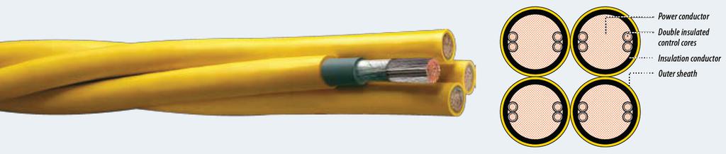 7 x 35 mm² + 6 x (3 x 1 mm²) Farbe: orange Bild 2: Andienungskabel mit Schnitt 5.3.3 Sonderleitung Für den Anschluss der Flugzeugstecker werden auf dem letzten 1,5 m Einzelleitungen verwendet.