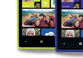 Auch farblich sind die Geräte auf das Betriebssystem des Windows Phone 8 abgestimmt.
