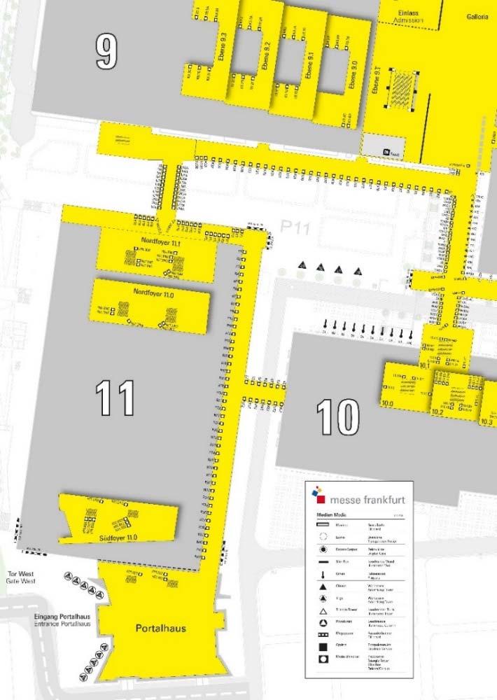 Lageplan Via Mobile Halle 11 und Eingang Portalhaus Den Eingang Portalhaus nutzen alle Besucher, die mit dem Auto zur Messe kommen.