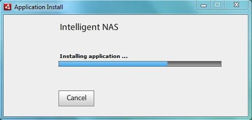 3. Intelligent NAS wird installiert, bitte warten. 4. Wählen Sie die Sprachfassung und klicken Sie dann auf OK. 5.