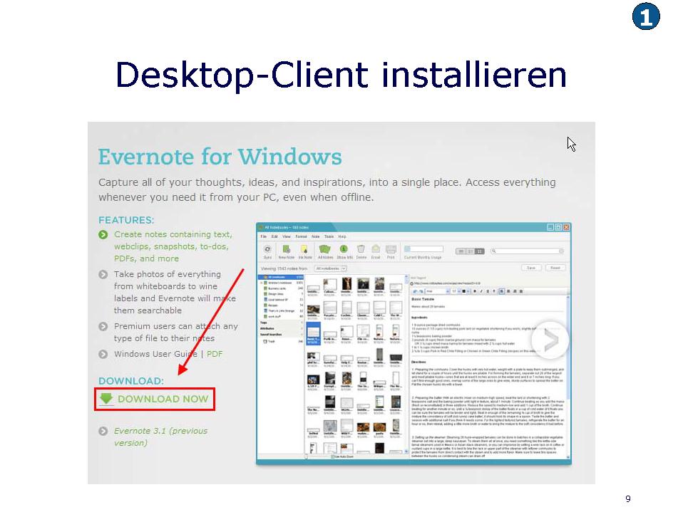 Desktop Client installieren Den Desktop Client hier für Windows müssen Sie sich auf Ihre Festplatte herunterladen.