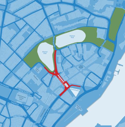 Phase 2: Erweiterte Vollsperrung Kermbereich, Rathausstraße und Martensdamm Beginn: März 2018 (Beginn Straßenbausaison