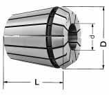 Werkzeugaufnahmen Spannzangen Typ ER für Fräserspannfutter Nr. 23300, 23304, 23305 Für Werkzeuge mit Zylinderschaft. doppelkegelig, beidseitig geschlitzt, mit Abzugsnut. Einfaches Handhaben.