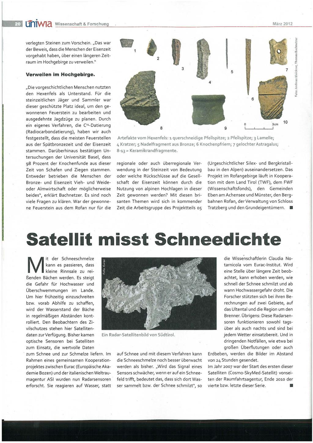 lf"niwja Wissenschaft & Forschung März 2012 verlegten Steinen zum Vorschein.
