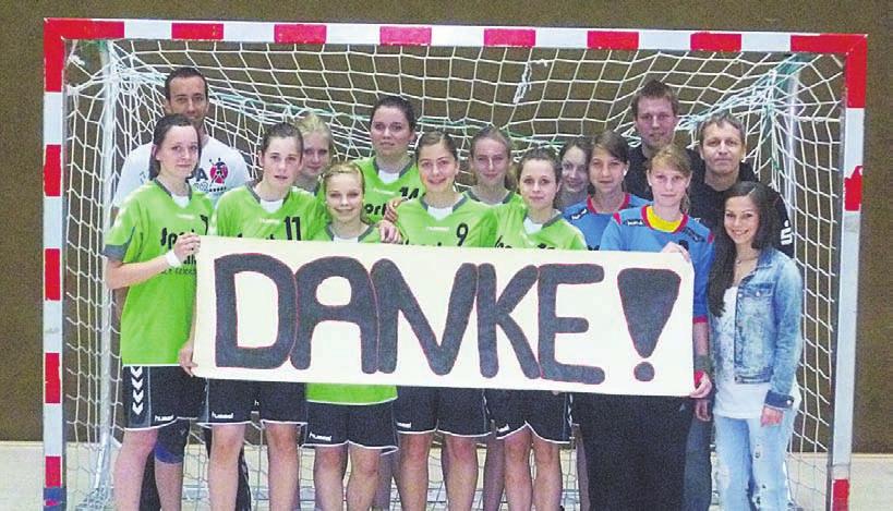 Handballerinnen sagen Danke Die Mannschaften der Handball-Spielgemeinschaft Alpen/ Rheinberg suchen noch Spielerinnen und Spieler im