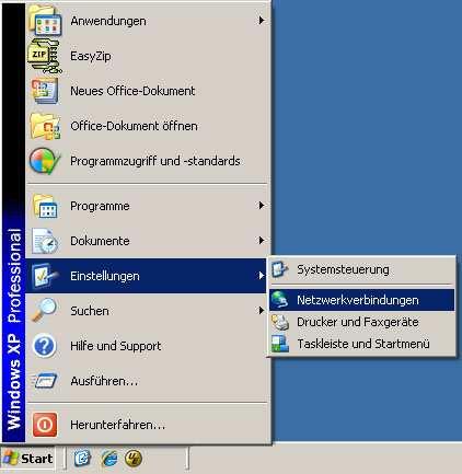 Anleitung zum Verbinden an das W-LAN-Netzwerk bei der FHDW Hannover unter Windows XP 1.