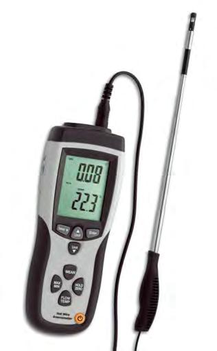 Hitzdrahtanemometer mit Temperaturanzeige Hot wire anemometer with temperature indication TA 888 Ideal für einfache Messungen an Lüftungssystemen in der Klimatechnik.