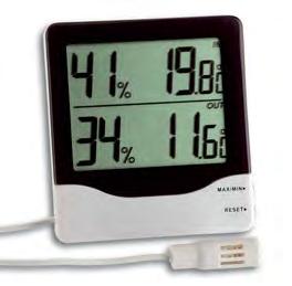 Digitale Thermo-Hygrometer Digital thermo-hygrometer Thermo-Hygrometer Raumtemperatur und relative Luftfeuchte sind die wichtigsten Indikatoren für ein gesundes Klima in Büros, Labors, Produktions-