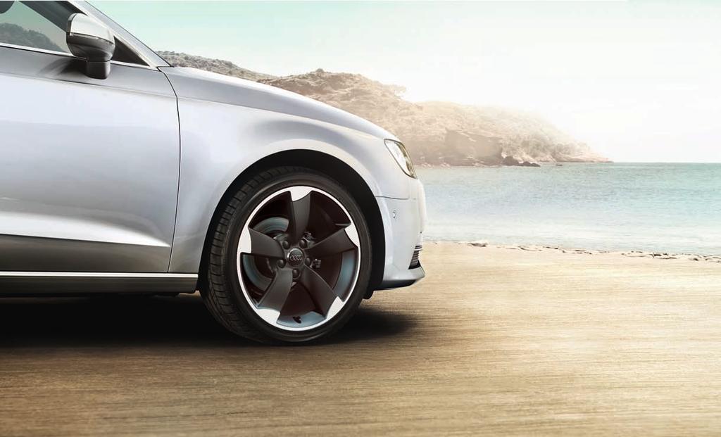 Schick und gepflegt. Für ein strahlendes Ambiente. 6 Audi Sommerkompletträder1 Audi Zubehörräder sind Aluminium Gussräder mit brillanter Optik.