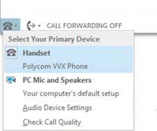 Telefonzubehör und Computeranwendungen Telefon als primäres Audiogerät einrichten Bevor Sie beginnen, die BToE-Funktion zu verwenden, müssen Sie sicherstellen, dass Ihr Polycom VVX-Telefon als
