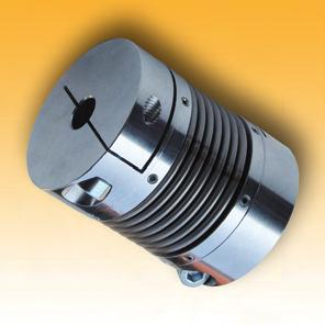 GSF - Metallbalgkupplung: Einleitung Naben aus Aluminium vollständig bearbeitet, Metallbalg aus rostfreiem Stahl. Für den Einsatz bei hohen Betriebstemperaturen (>300 C) geeignet.