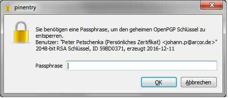 Outlook: e-mail entschlüsseln Beim Anklicken der verschlüsselten e-mail öffnet sich ein