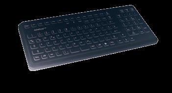 105 TKG-105-MED- med TM InduProof Die Silikonoberfläche dieser Tastatur beinhaltet einen Wirkstoff, welcher das Wachstum von Keimen hemmt.