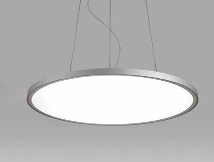 dimmbar mit DALI Energieeffiziente LEDs mit hoher Farbwiedergabe Super-slim suspended LED luminaire in aluminium White or silver matt powder coated Cover with highly clear microprismatic diffuser
