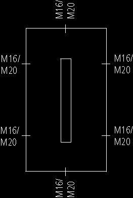 4 Anbaustutzen M20, (Dichtbereich 8-13,5 ), IP 54 RKK 4/07-7x4² 600 407 01 (mit 7-poliger Blockklee) RKK 4/08-8x4² 606 404 01 (mit 8-poliger Blockklee) RKK 4/10 94 x 94 x 57 bestückt mit 10-poliger