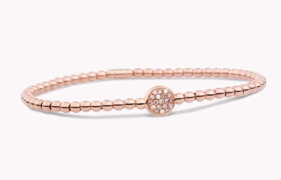 ARMBAND REFLEX 750/-Roségold, champagner Diamanten 0,17 ct, 1.650, COLLIER MIT JOY ANHÄNGER 750/-Roségold, champagner Diamanten 0,28 ct, 2.