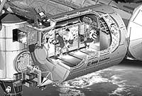 Raumstationen (2) Ä Sternenturm Judenburg Die Raumstation ISS ist seit November 2000 durchgehend. Zu Beginn fuhren immer 3 Raumfahrer zur ISS und blieben ungeführ 6 bis 7 dort.